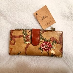 Patricia Nash European Trip Nazari Leather Wallet NEW with tag